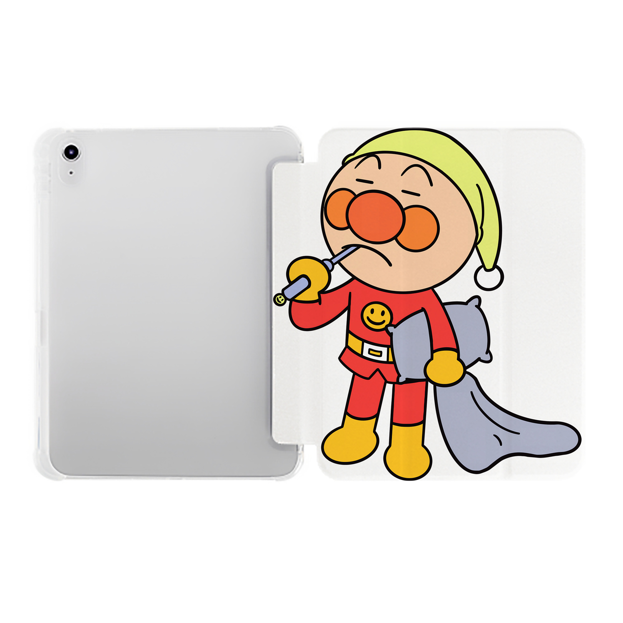 （画像用） アンパンマン Anpanman IPad ケース ペン収納付き 三つ折りスタンド PUレザー×シリコン 対応機種9.5/10.5/10.9インチ